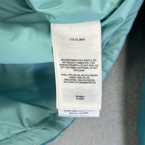 Mountain Hardwear Jacket Womens Large Teal Blue Puffer Quilted Insulated Nylon - Picture 7 of 9